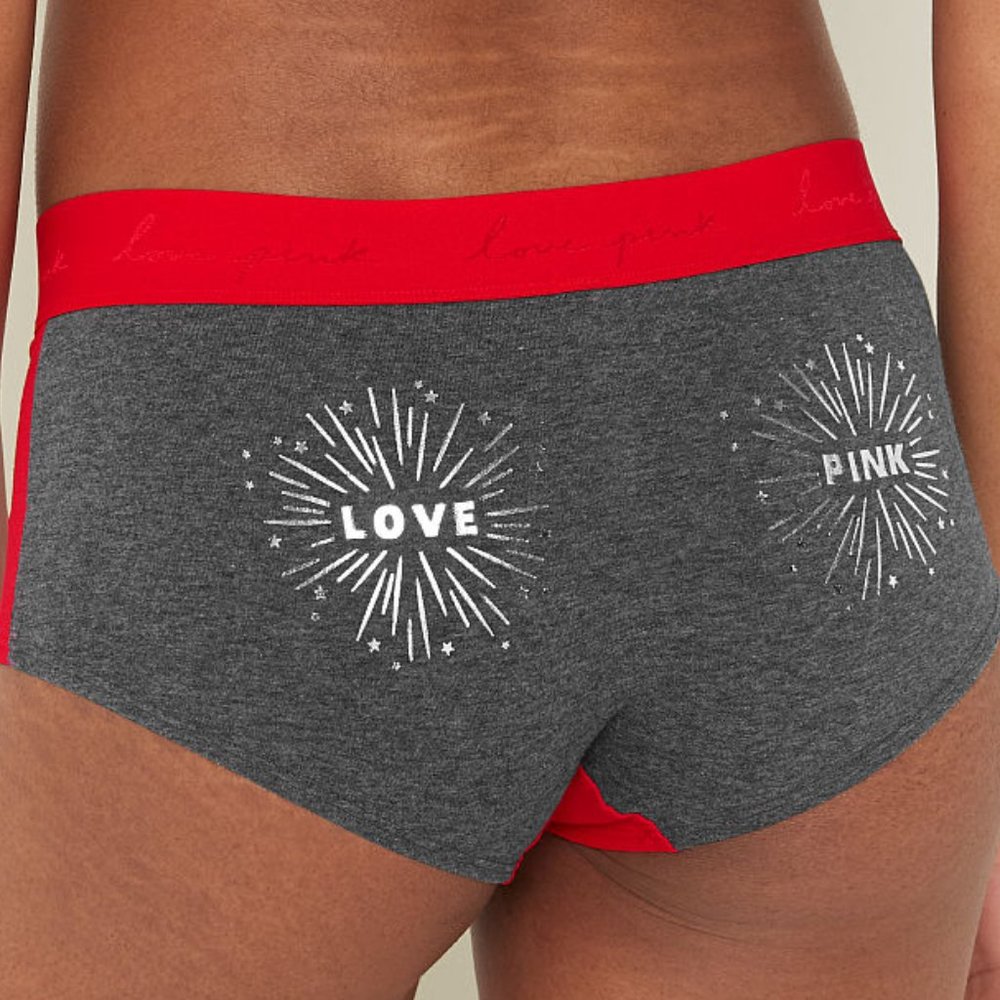 Boyshort Shorties Fireworks on Bum Victoria's Secret New Year’s Eve VS PINK NWT